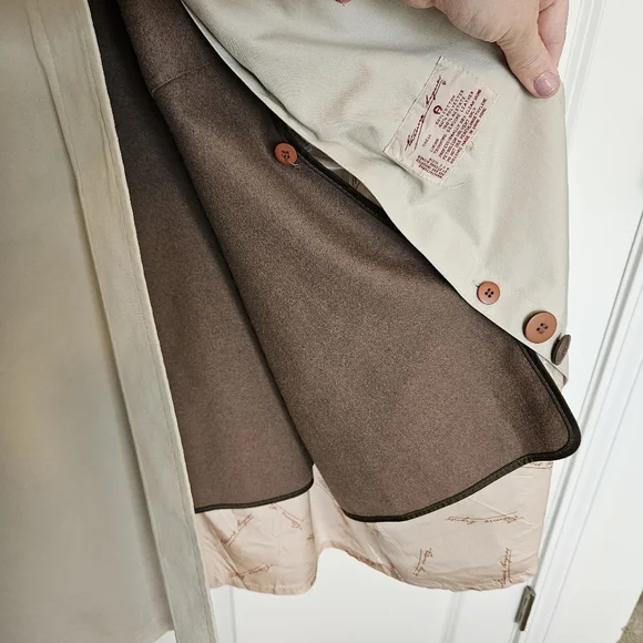 Vintage ETIENNE AIGNER Womens Full‎ Length Trench Coat SIZE 12 - Regular RN35148 - Picture 13 of 16